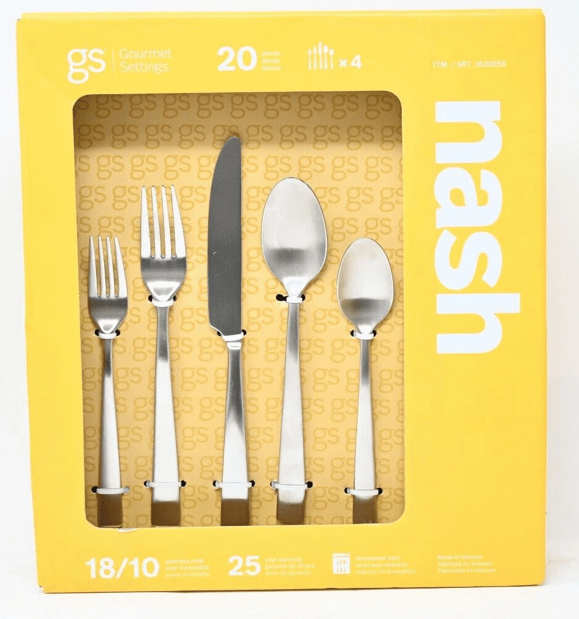 Gourmet Settings 20-piece Nash Stainless Steel Flatware Set