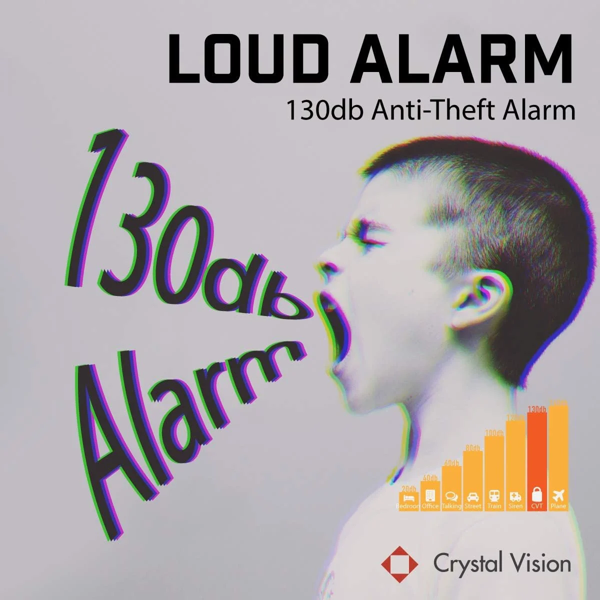 130db Alarm Padlock and Bike U Lock Combo