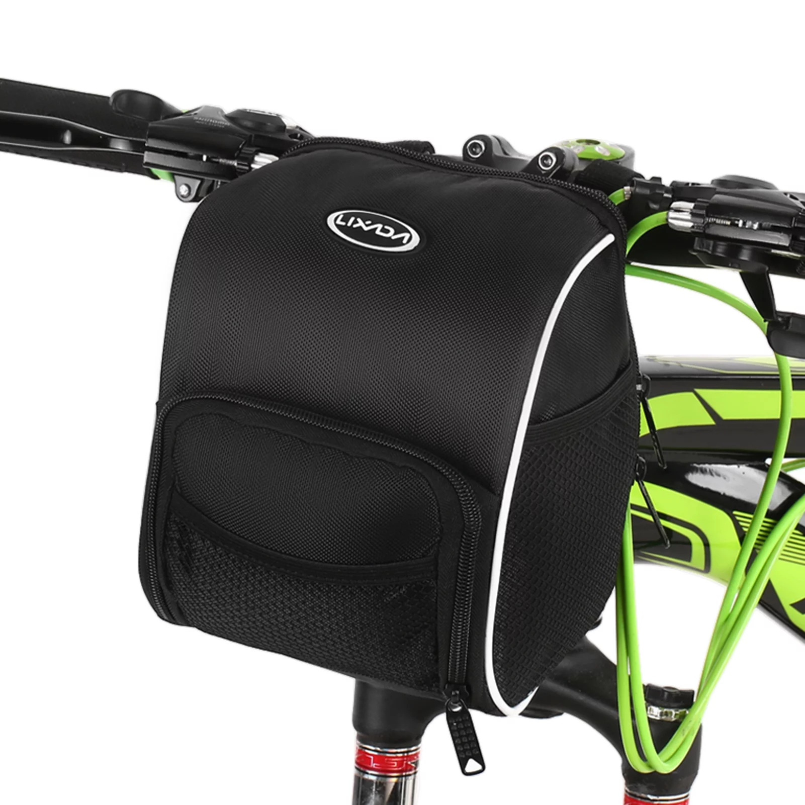 Lixada Handlebar Bag Cycling Bike Front Bag Basket with Rain Cover - Practical and Expandable Bike Pannier for Touring
