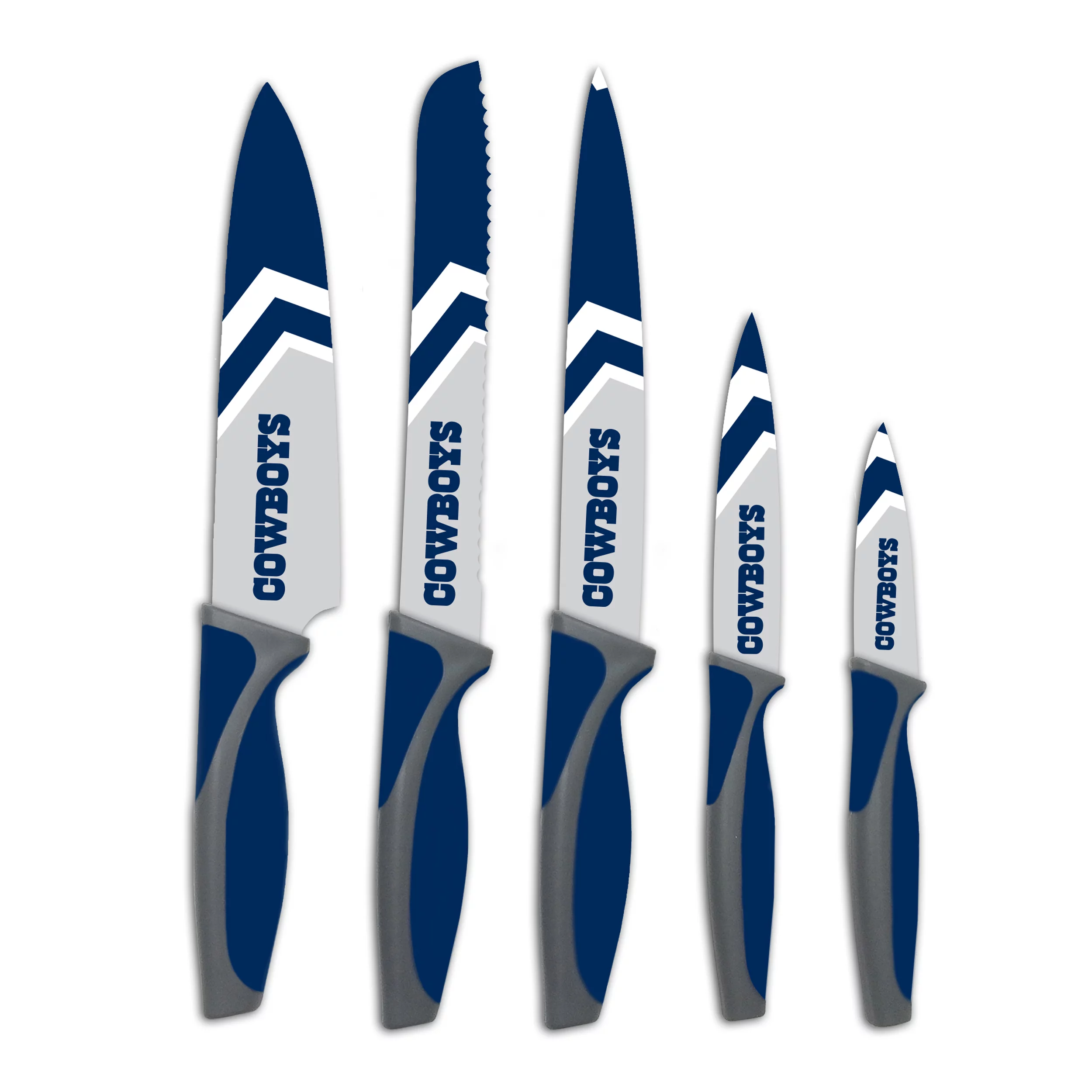 The Sports Vault - NFL 5 Piece Kitchen Knife Set, Dallas Cowboys