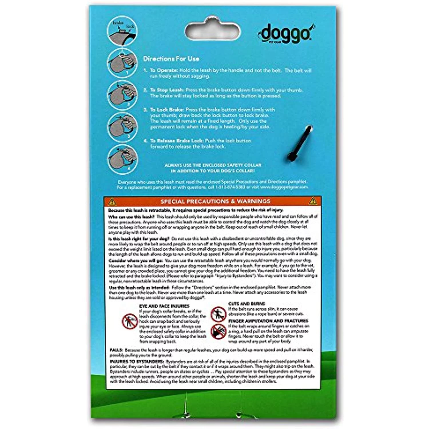 Doggo DGO RLSH GG SM Retractable Dog Leash, Gray, Small Dogs, 13-Ft. - Quantity 1