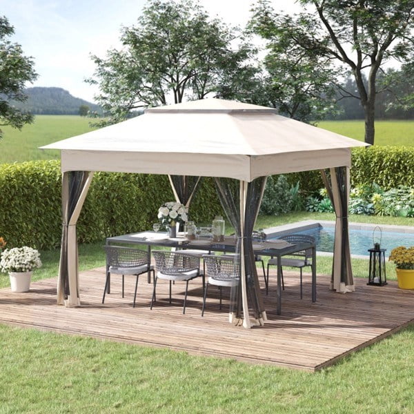 Pop-Up Outdoor Gazebo with Extended Eave - Instant Shady Retreat