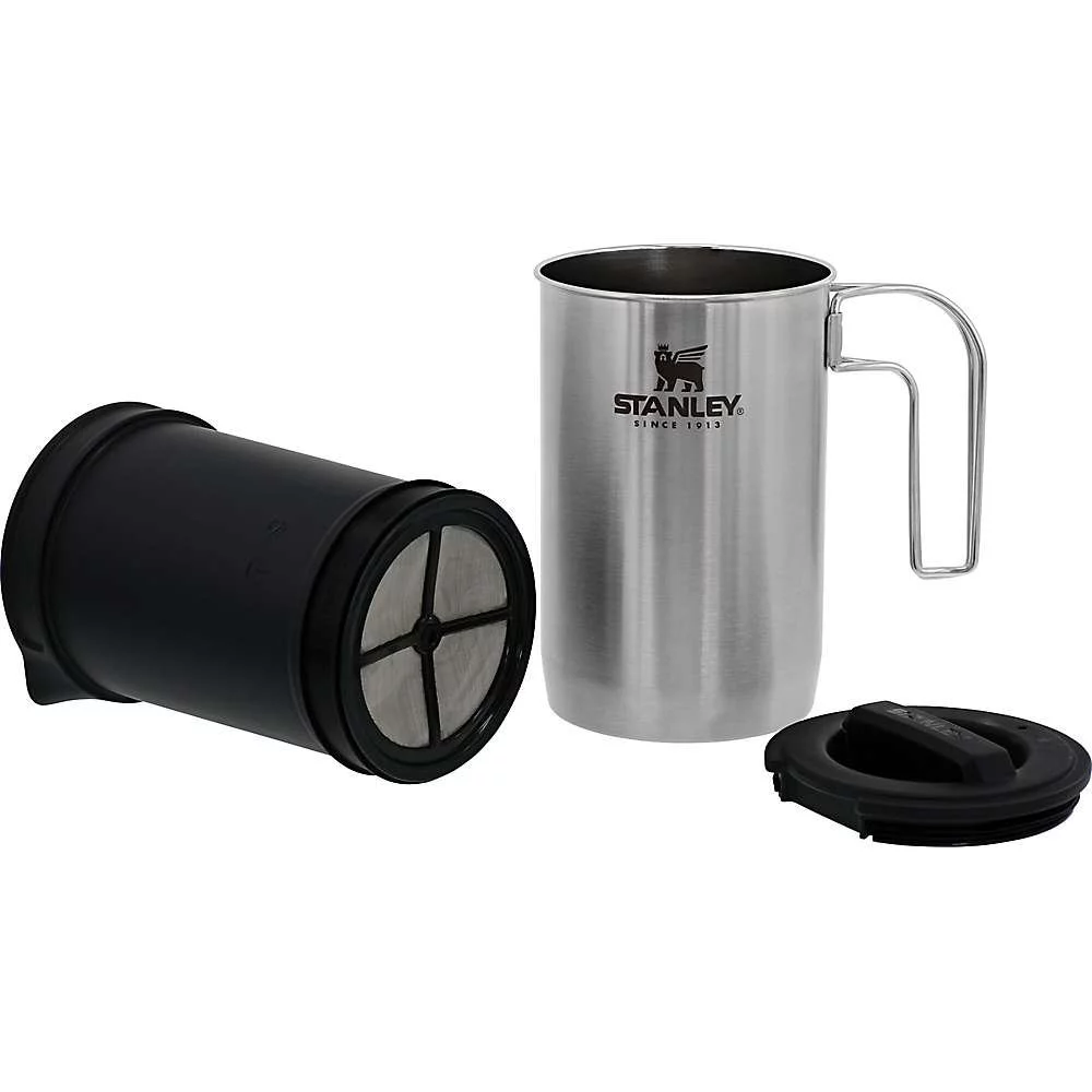 Stanley Adventure All-in-One Stainless Steel Boil + Brew Camping French Press Coffee Maker, 32 oz