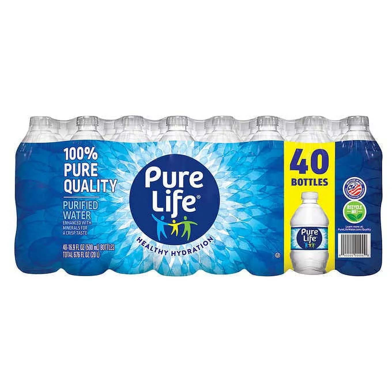 Nestle Waters Nestle Pure Life Purified Water (16.9oz / 40pk), 676 Fl Ounce