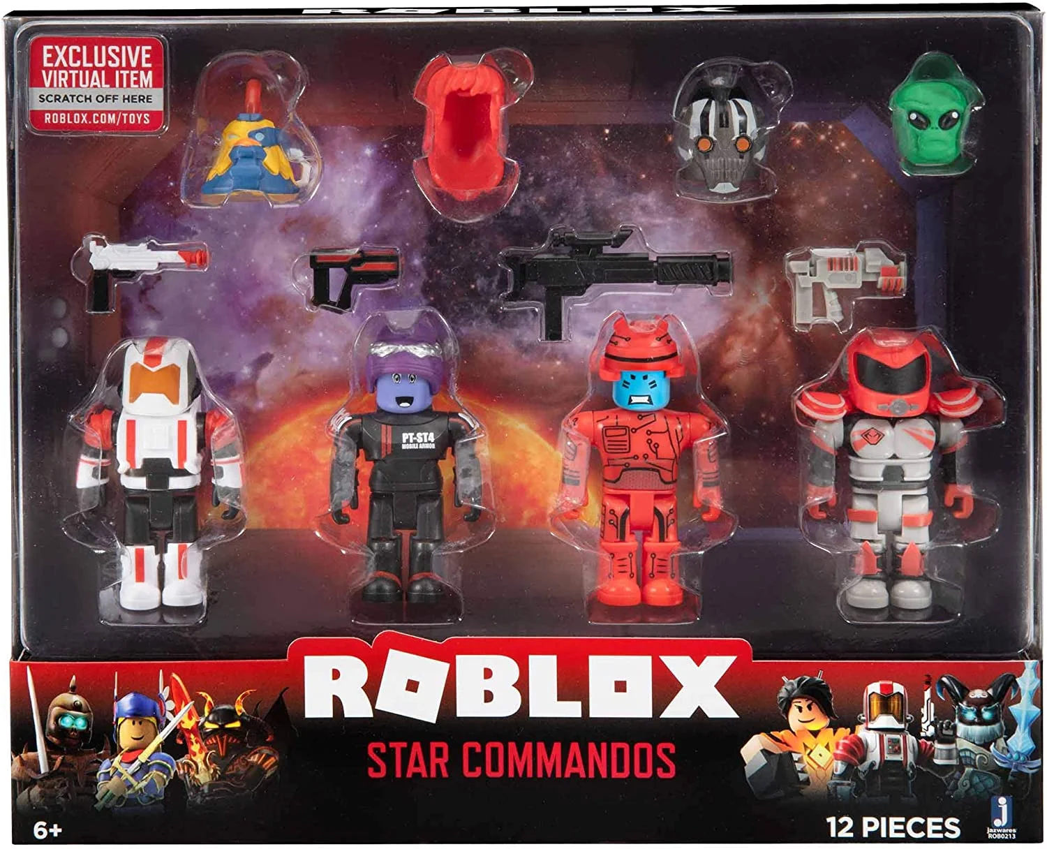 Roblox Action Collection - Star Commandos Four Figure Pack [Includes Exclusive Virtual Item]
