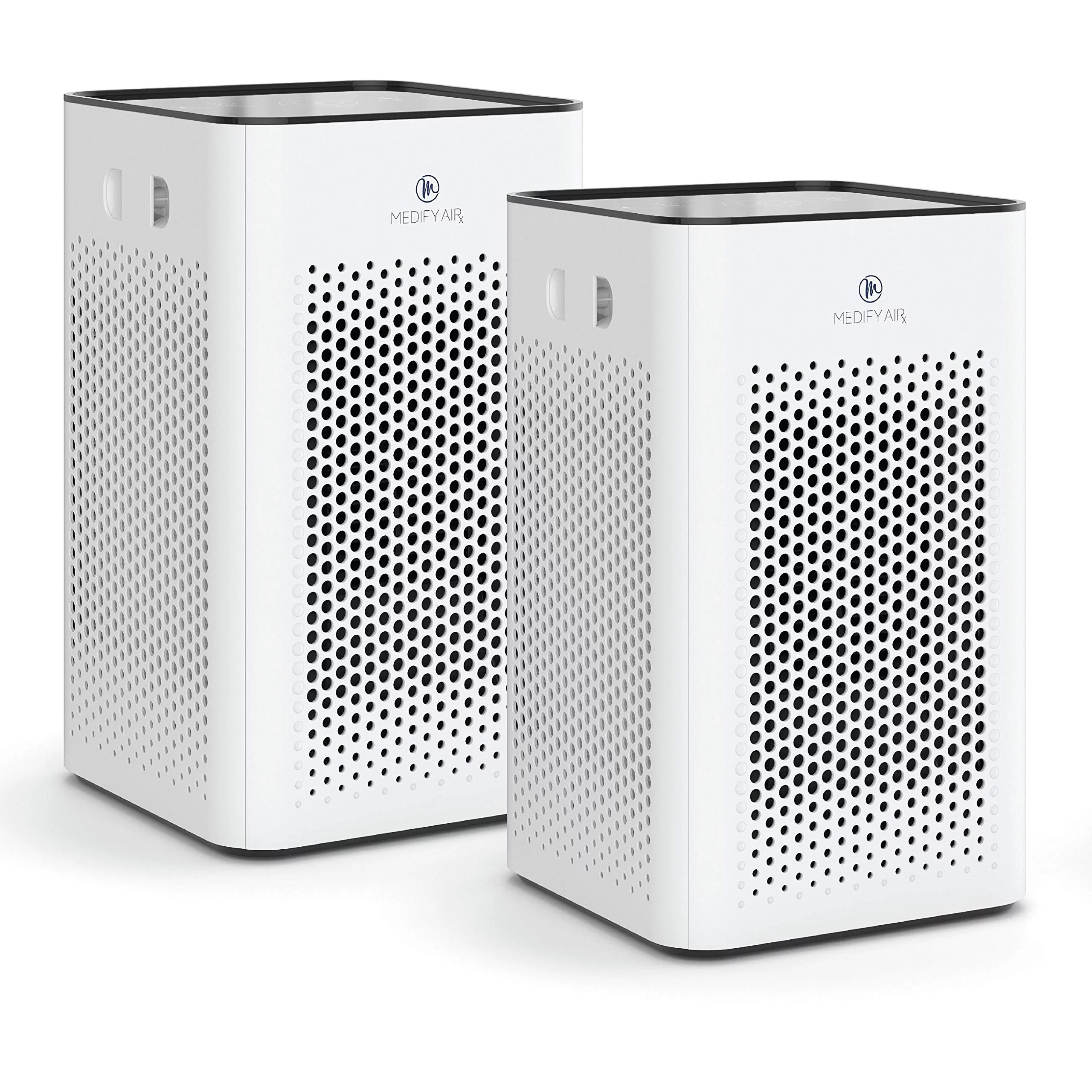 Medify Air MA-25 Air Purifier - 1000 sq ft Coverage - Air Purifiers for Medium Rooms in Homes, Offices & Schools - Aids Against Allergens, Odors, Mold Spores, Smoke & More - White, 2-Pack