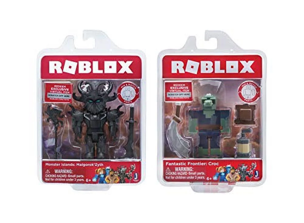 Roblox Action Collection - Monster Islands: Malgorok'Zyth + Fantastic Frontier: Croc Two Figure Bundle [Includes 2 Exclusive Virtual Items]