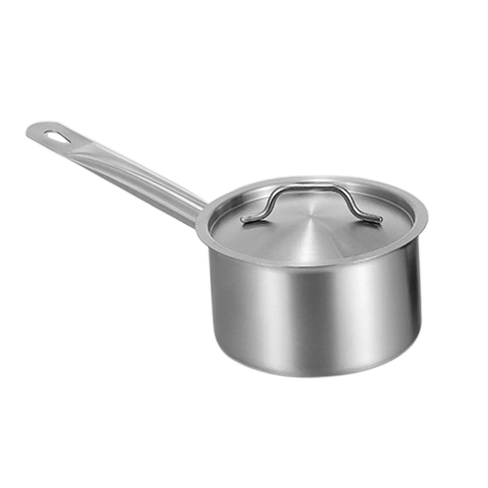 Saucepan with Lid Induction Pot, Soup Pasta Spaghetti with Cover, Stainless Steel Cooking Pot Milk Pot for Restaurant Kitchen Restaurants .9L