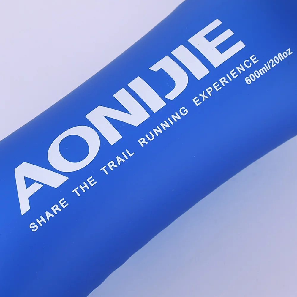 AONIJIE 2 PCS 600ML/350ML Foldable Sports Soft Flask Water Bottle for Mountaineering Running, Marathon Cycling