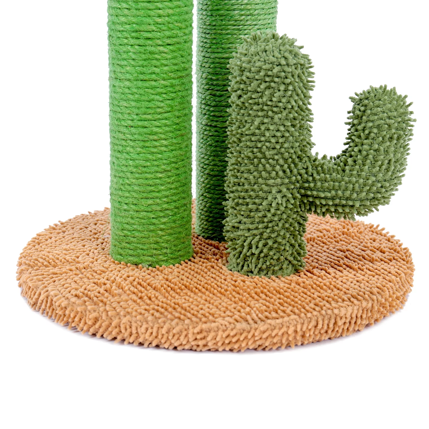 Cactus Cat Scratching Posts Sisal Claw Scratcher Cat Interactive Toy Gift, Green