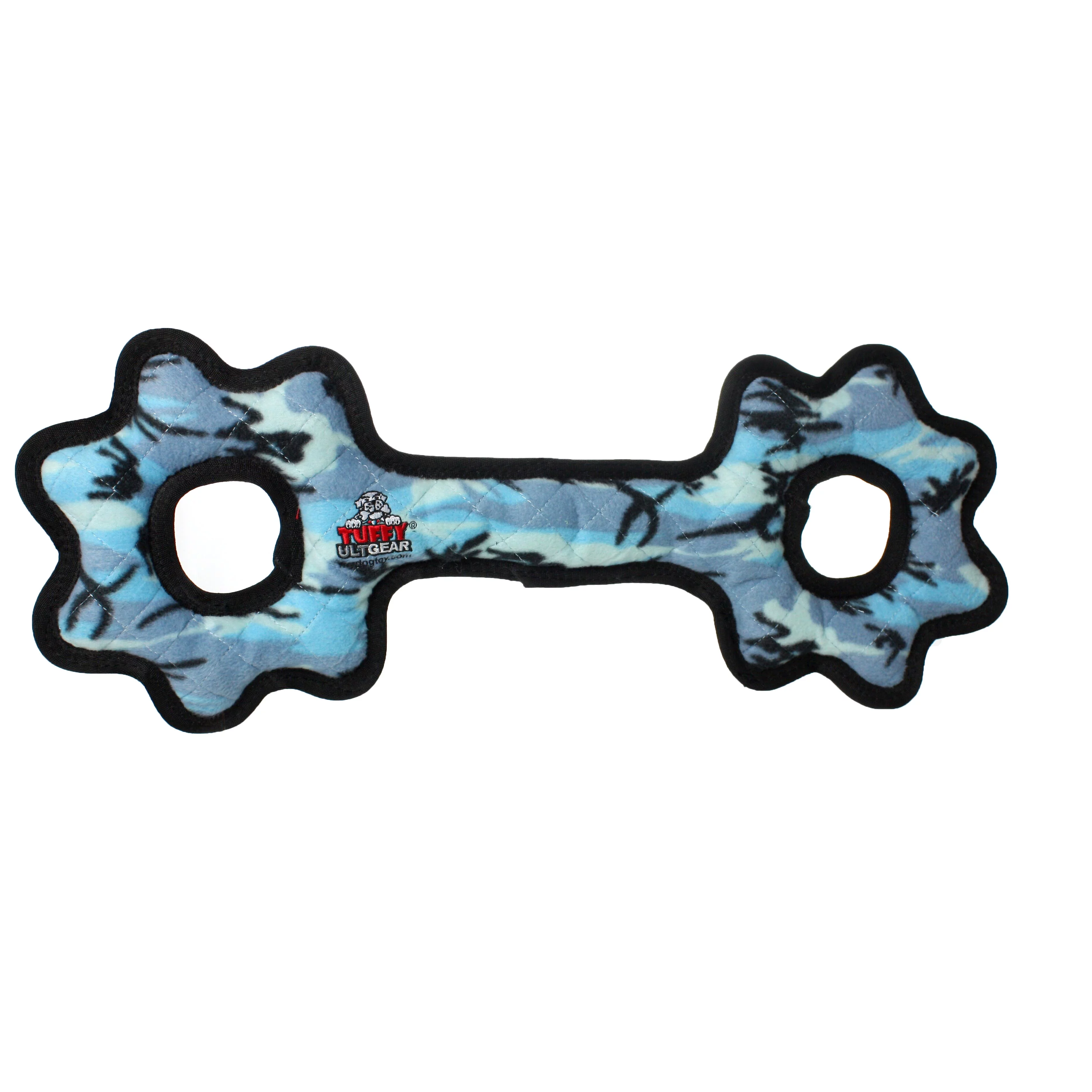 Tuffy Ultimate Tug-O-Gear Camo Blue, Durable Squeaky Dog Toy