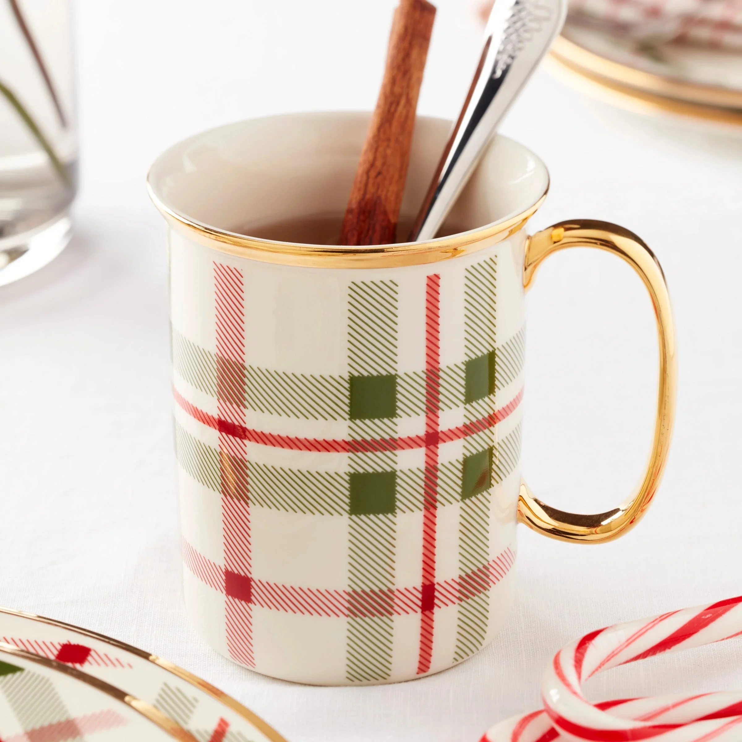 Lenox Holiday Plaid Mugs, Set of 4