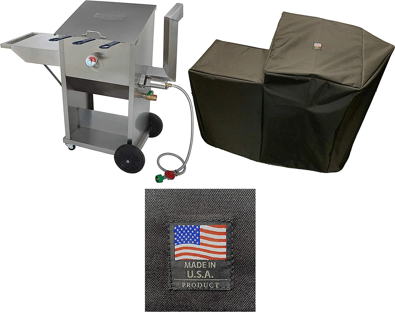 700-709 PVC Coated Polyester Cover 5009 Full Length Custom Protection Made for 9 Gallon Deep Fryer Protection from The Elements Made in The USA Compatible with Bayou Classic Deep Fryer