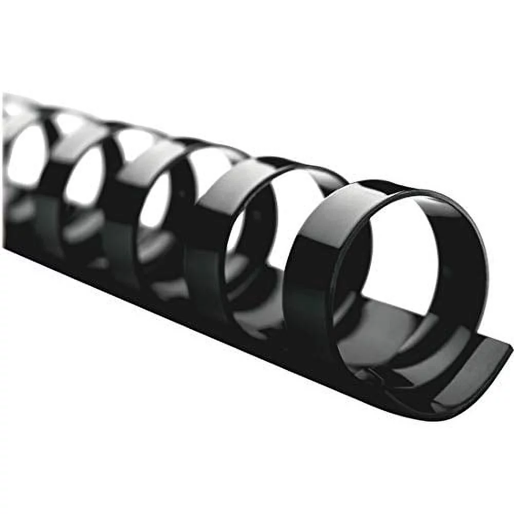 CombBind Standard Spines 1/4" Diameter, 25 Sheet Capacity, Black, 100/Box