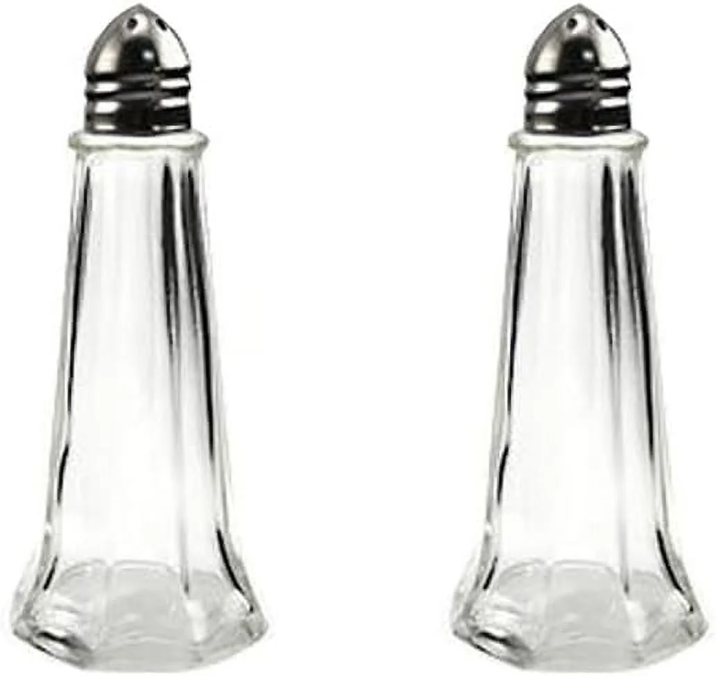 Classic Top Tower Style Salt and Pepper Shaker, 2 Oz (Set of 2)