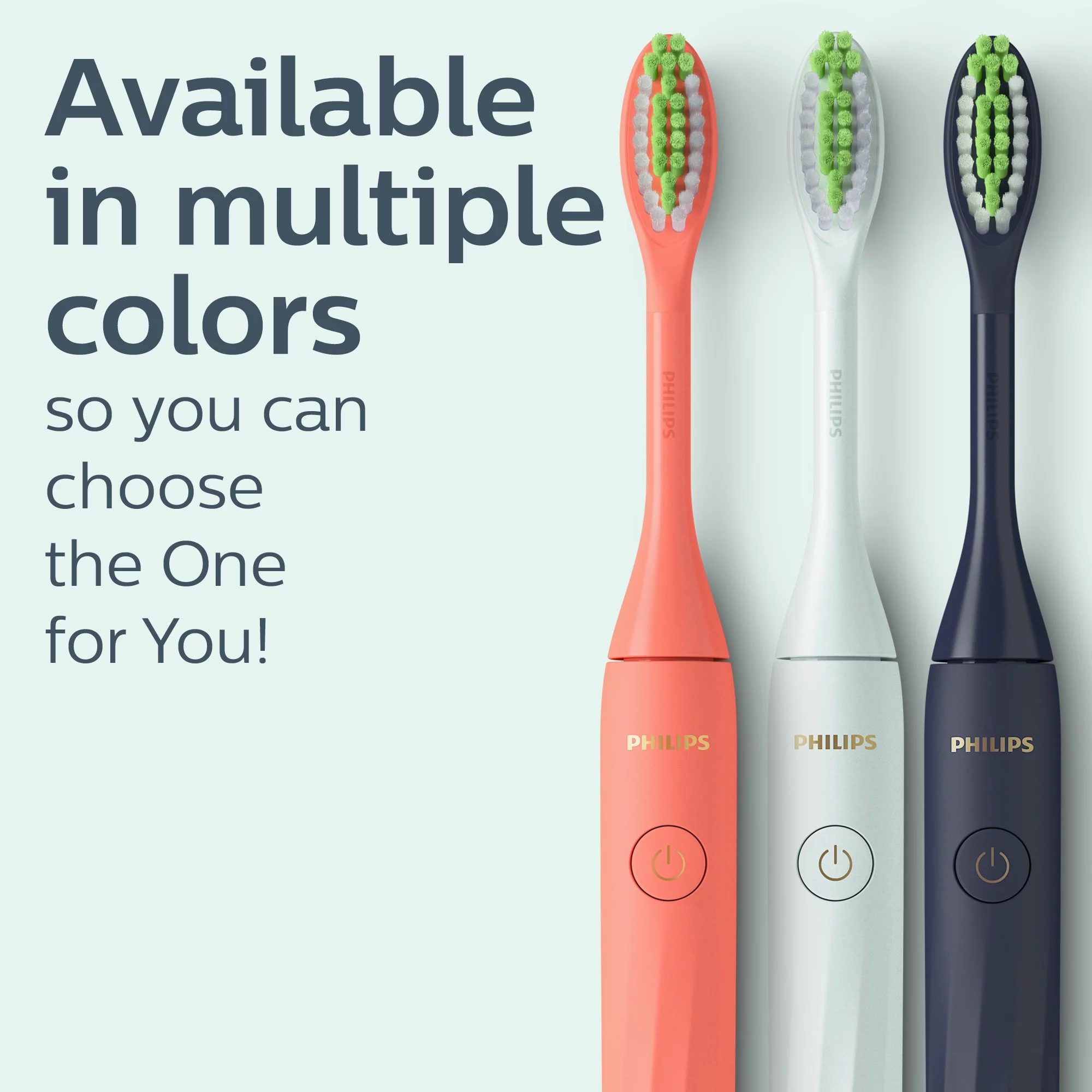 Philips One by Sonicare Battery Toothbrush, Mint Blue, HY1100/03