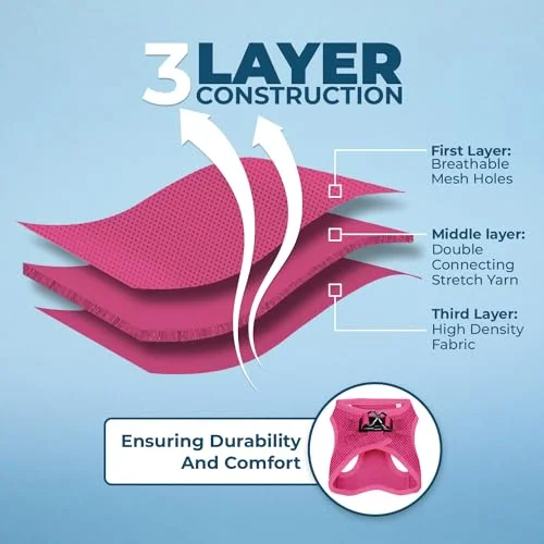 Voyager Step-in Air - All Weather Mesh Harness by Best Pet Supplies - Fuchsia, Medium