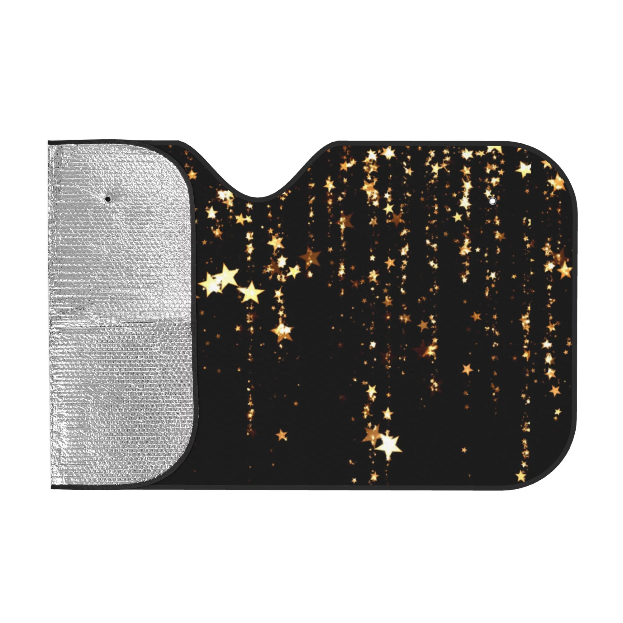 ZICANCN Car Sun Shades Front Windshield, Stars Decoration Automotive Front Window Sun Shield Visor, Small Size