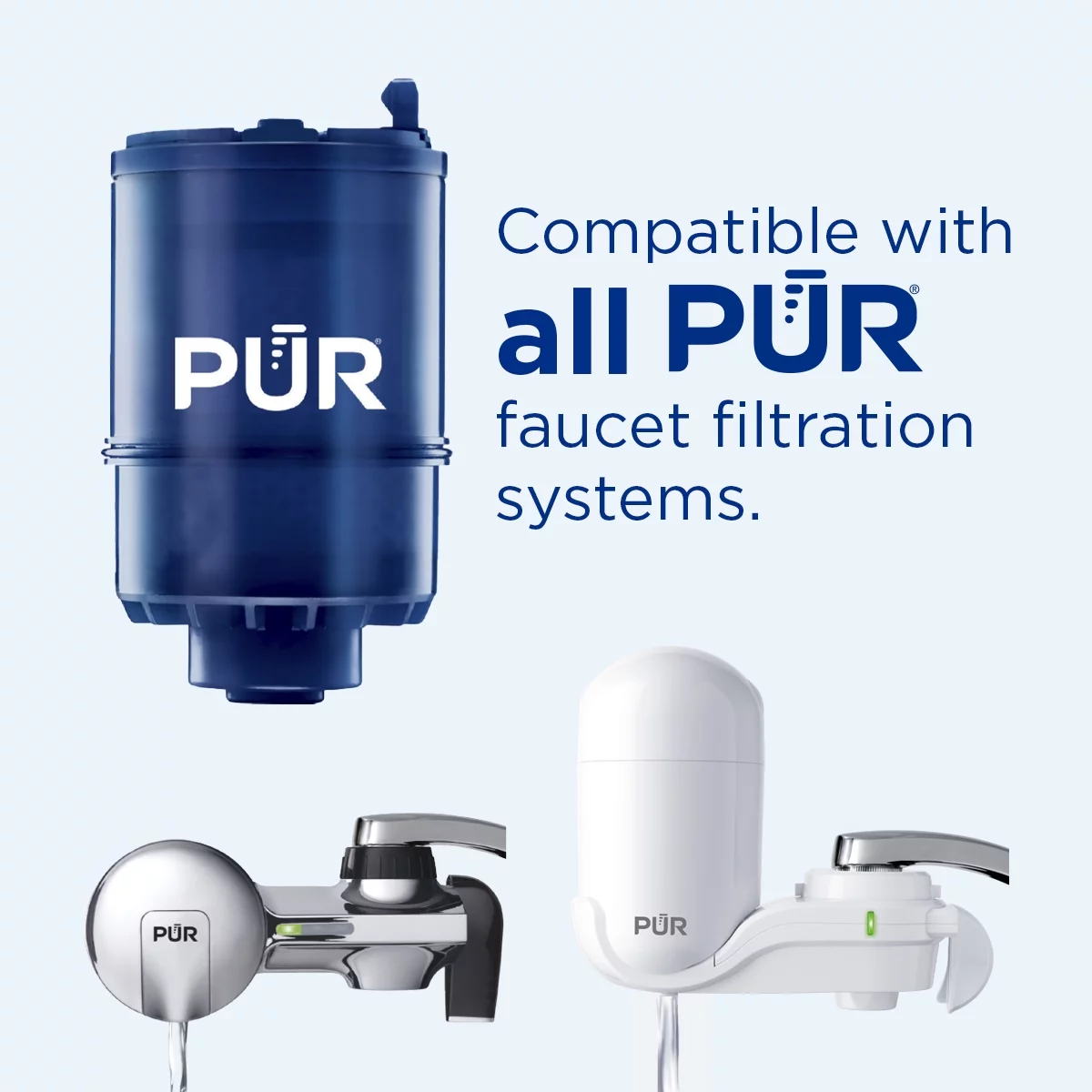 PUR PLUS Faucet Mount Water Replacement Filter 2-Pack, 6 Month Supply, RF9999-2