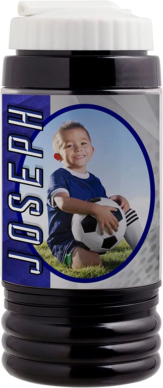 Neil Enterprises Inc. 15 oz. Black Photo Sports Bottle - Pack of 24