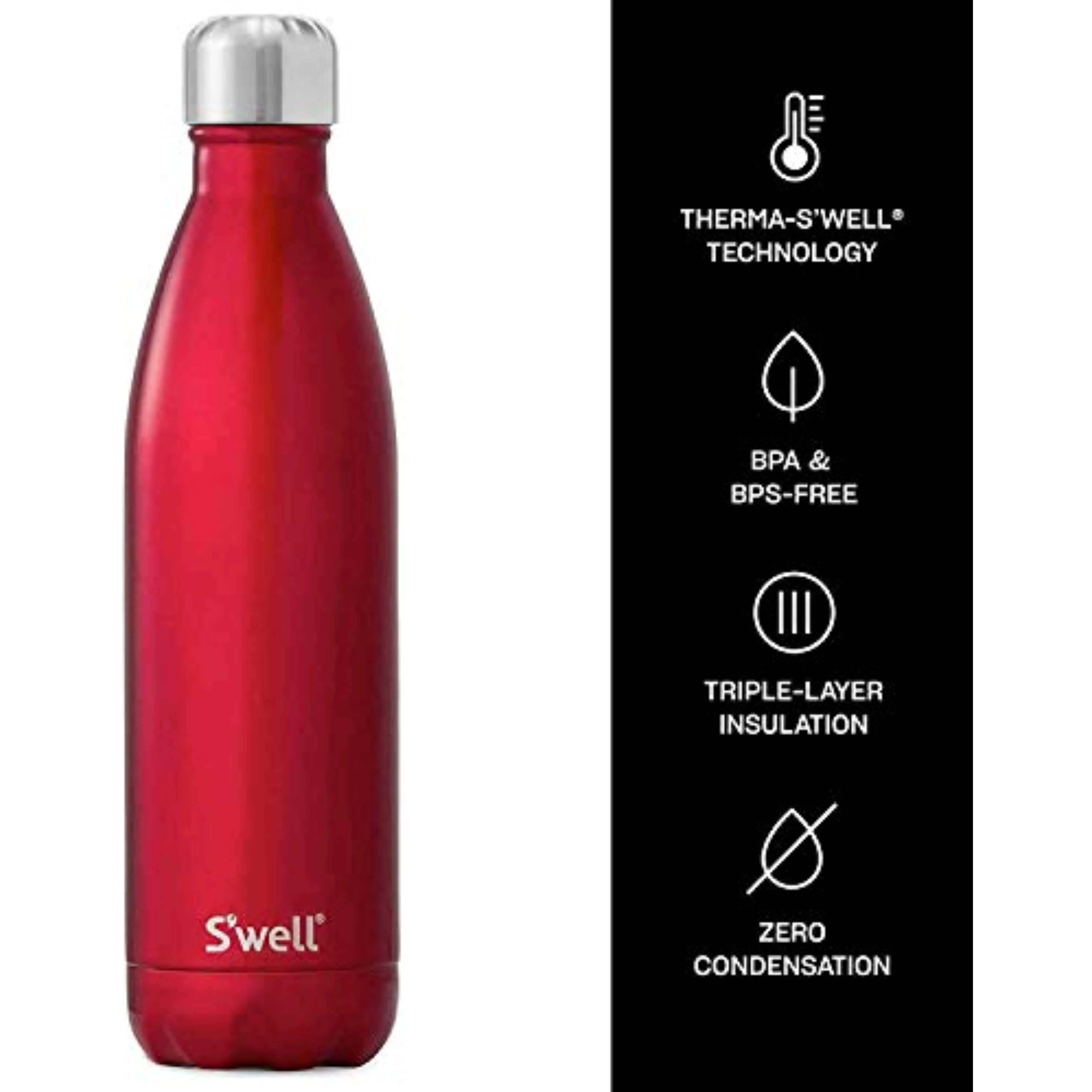 S'well Hot-Cold Water Bottle Rowboat Red 25oz