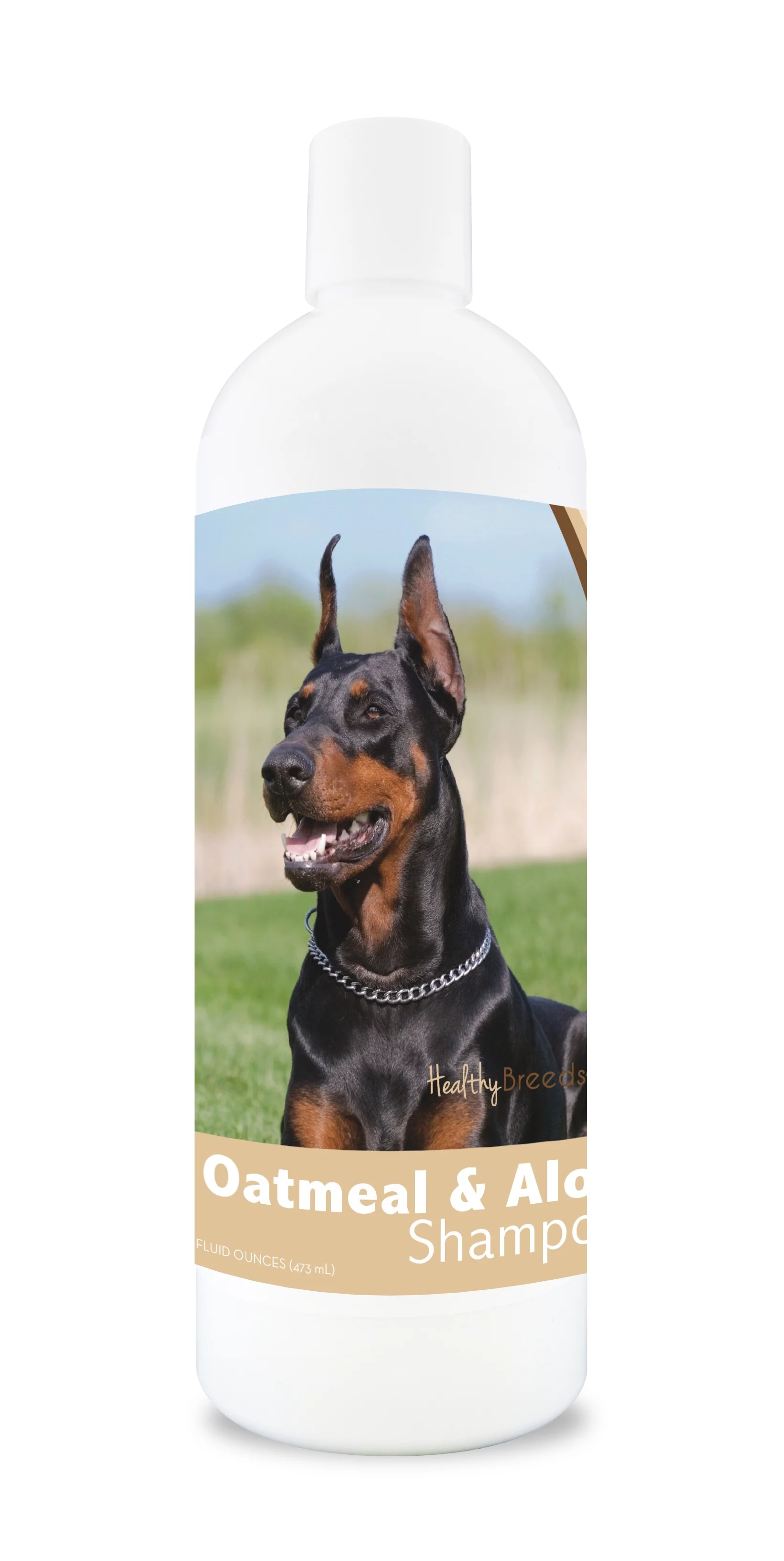 Healthy Breeds 840235106357 16 oz 14.5 lbs Doberman Pinscher Oatmeal Shampoo with Aloe
