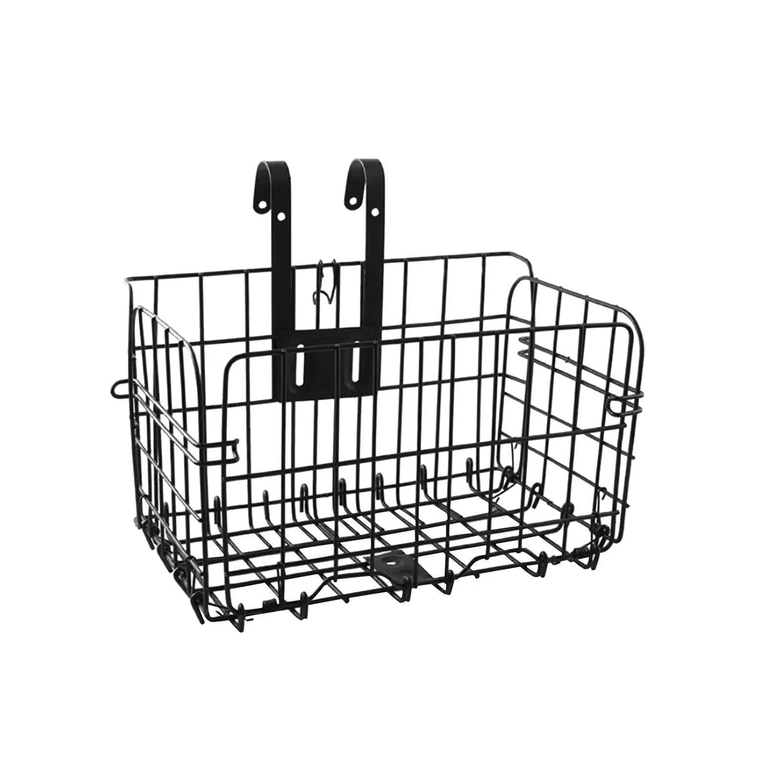 Folding Basket Bike Shopping Basket 20kg Load Bearing for Road Bikes Black