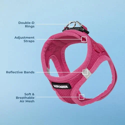 Voyager Step-in Air - All Weather Mesh Harness by Best Pet Supplies - Fuchsia, Medium
