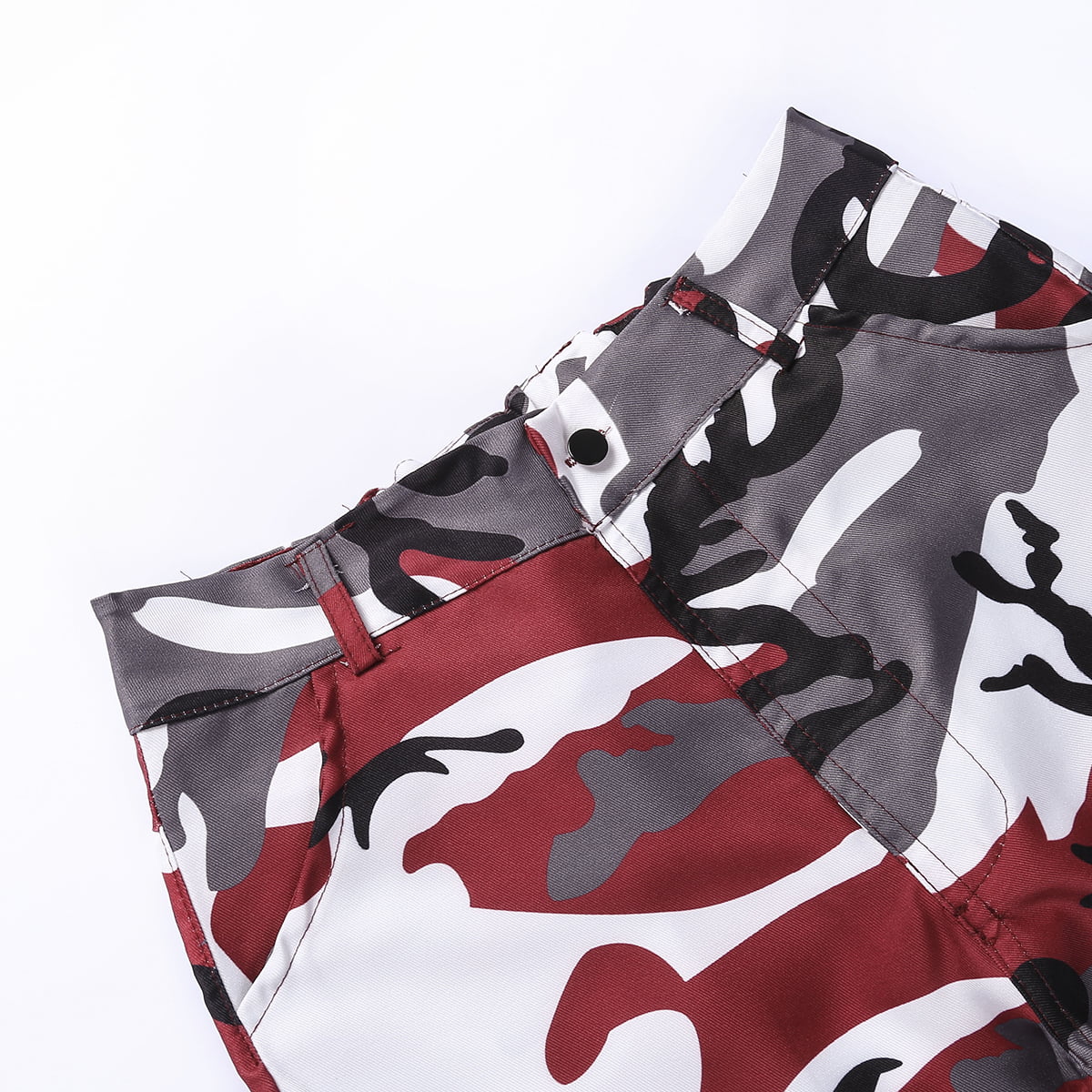 COUTEXYI Women Camouflaged Military Cargo Trousers Army Casual Pants with Multi-Pockets 1PCS