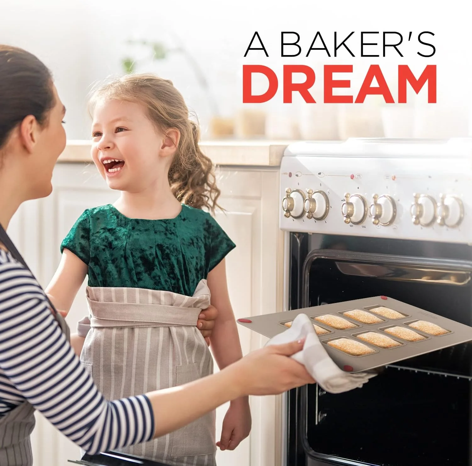 Elbee 8-Pc Bread Baking Pan Set Steel Bakeware Non Stick Pans & Cooling Racks