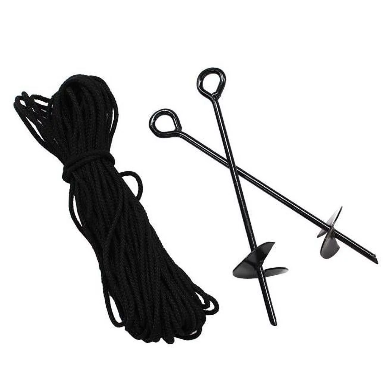 King Canopy Anchor Kit with Rope - 10 piece Black 15 in.