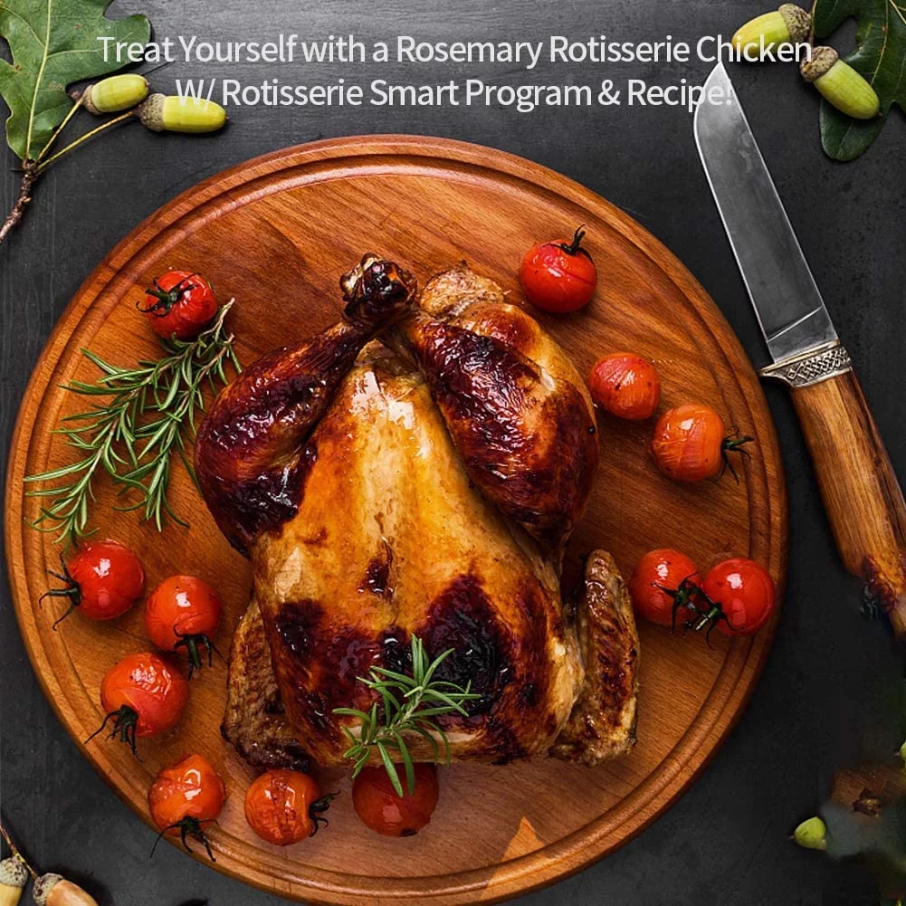 12 Quart 10-in-1 XLarge Capacity Air Fryer Oven W/ Digital Touch Screen Control & Integrated Digital Temperature Probe