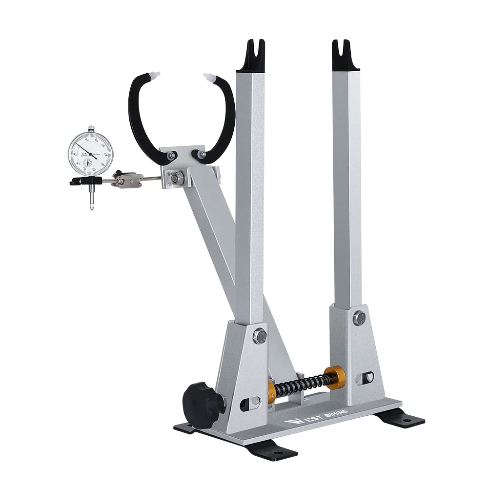 Apexeon Wheel Truing Stand with Dial Indicator Gauge - Precise Adjustment for MTB Road BMX Bikes - Utility Repair Tools