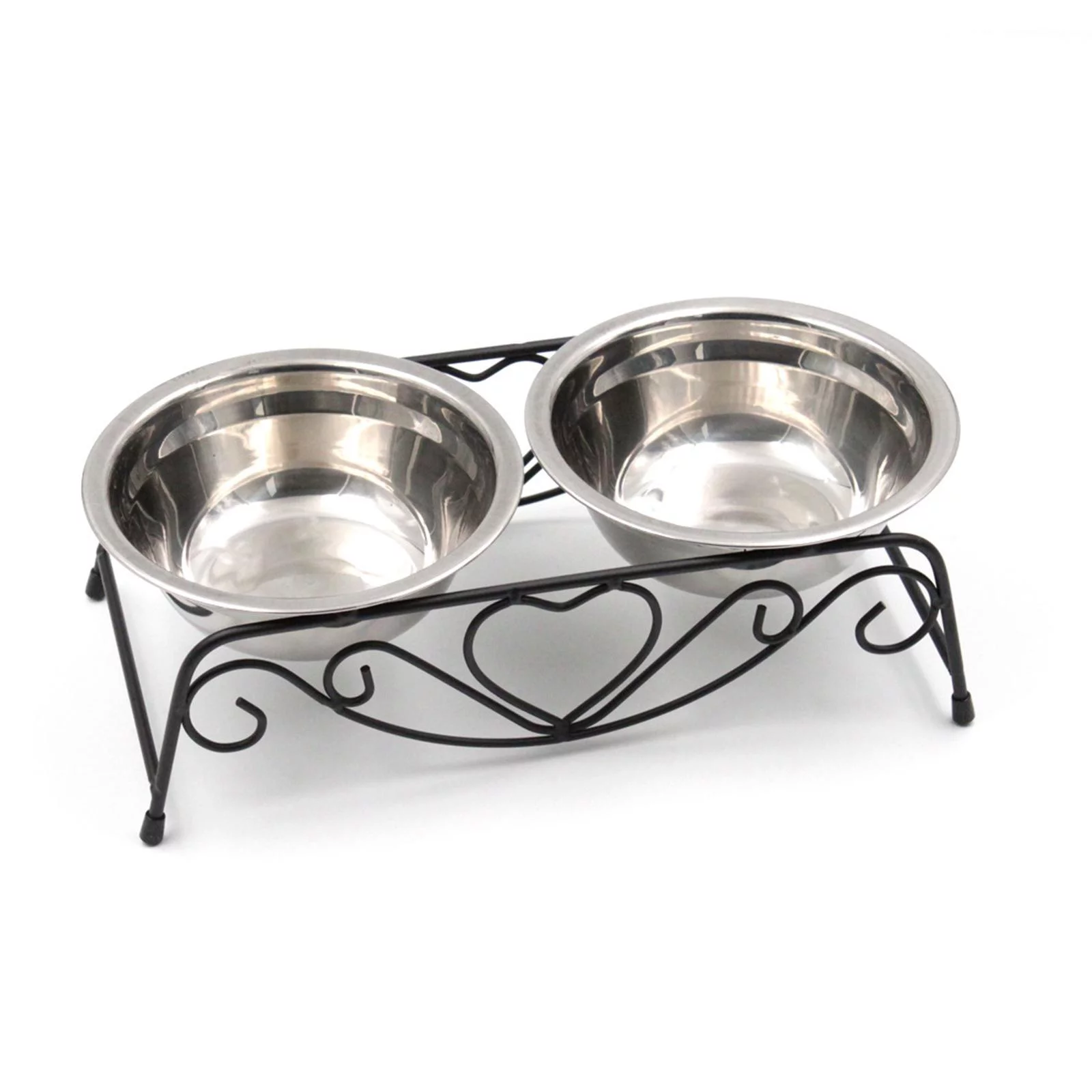 Dog Bowls Raised Stand Water and Food Bowls Pet Bowls Stainless Steel Bowl Pet Feeder Waterer Tilted Cat Dog Dishes, Pet Supplies