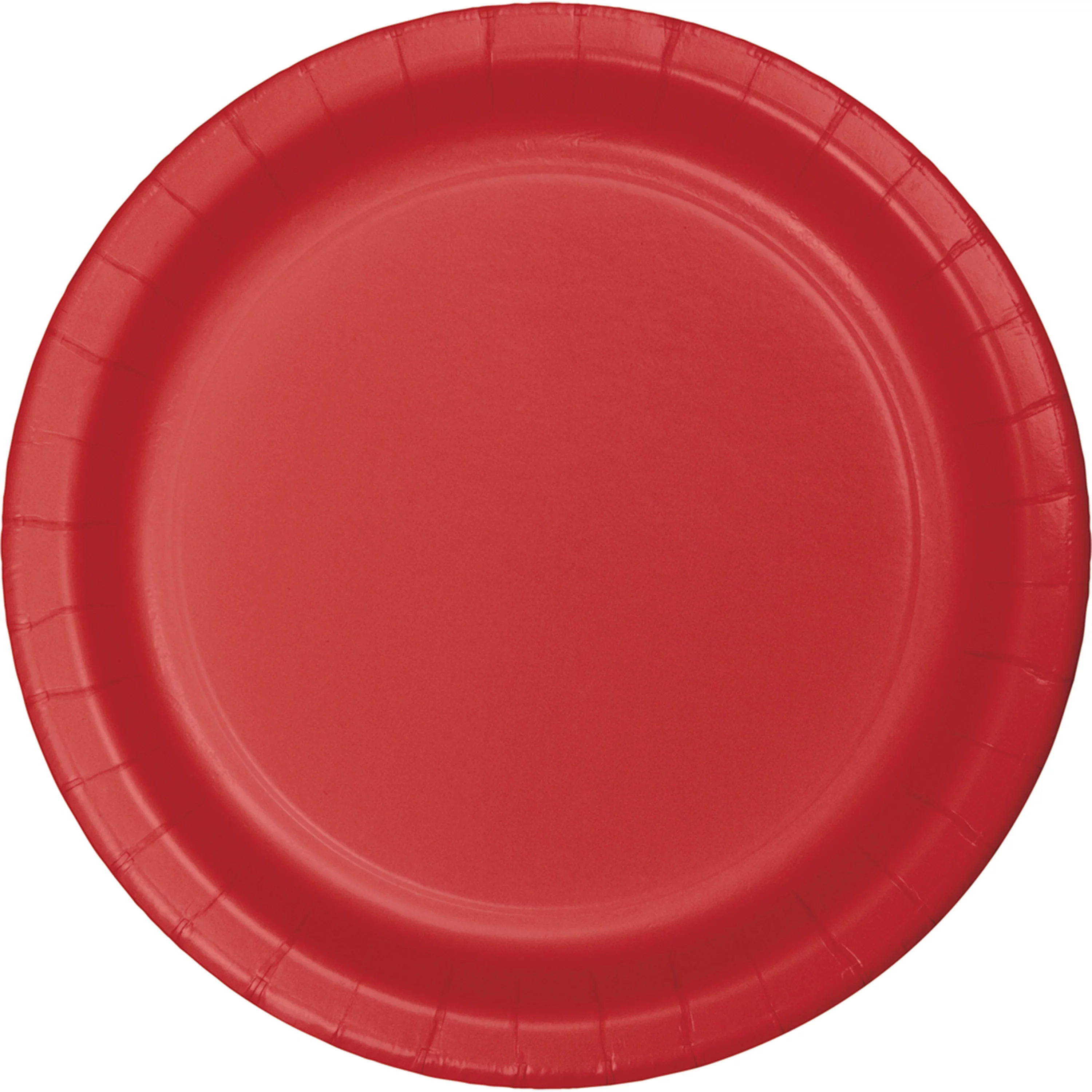 9 inch Round Paper Dinner Plates Classic Red, Pack of 24, 10 Packs
