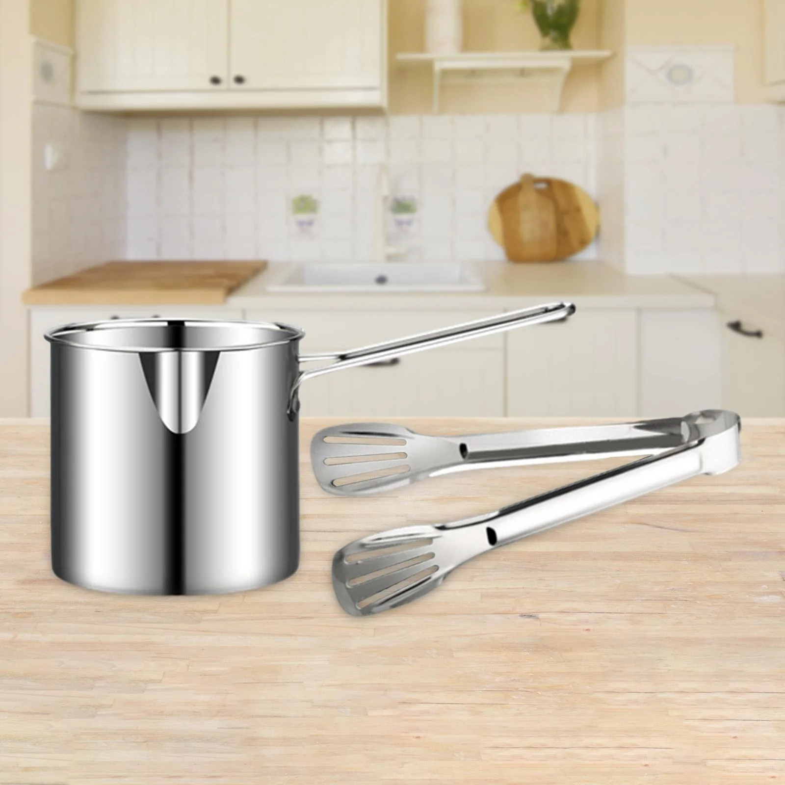 Baoblaze Deep Fryer Pot Cooking Tools Deep Fryer to Clean Stainless Steel Frying