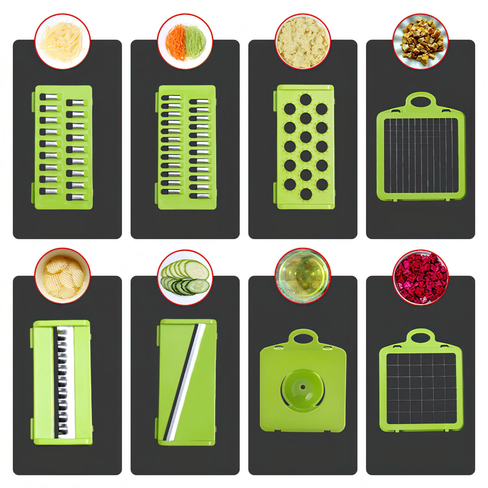 Onemayship Vegetable Chopper Cutter,Mandoline Slicer Food Onion Veggie Dicer with Container