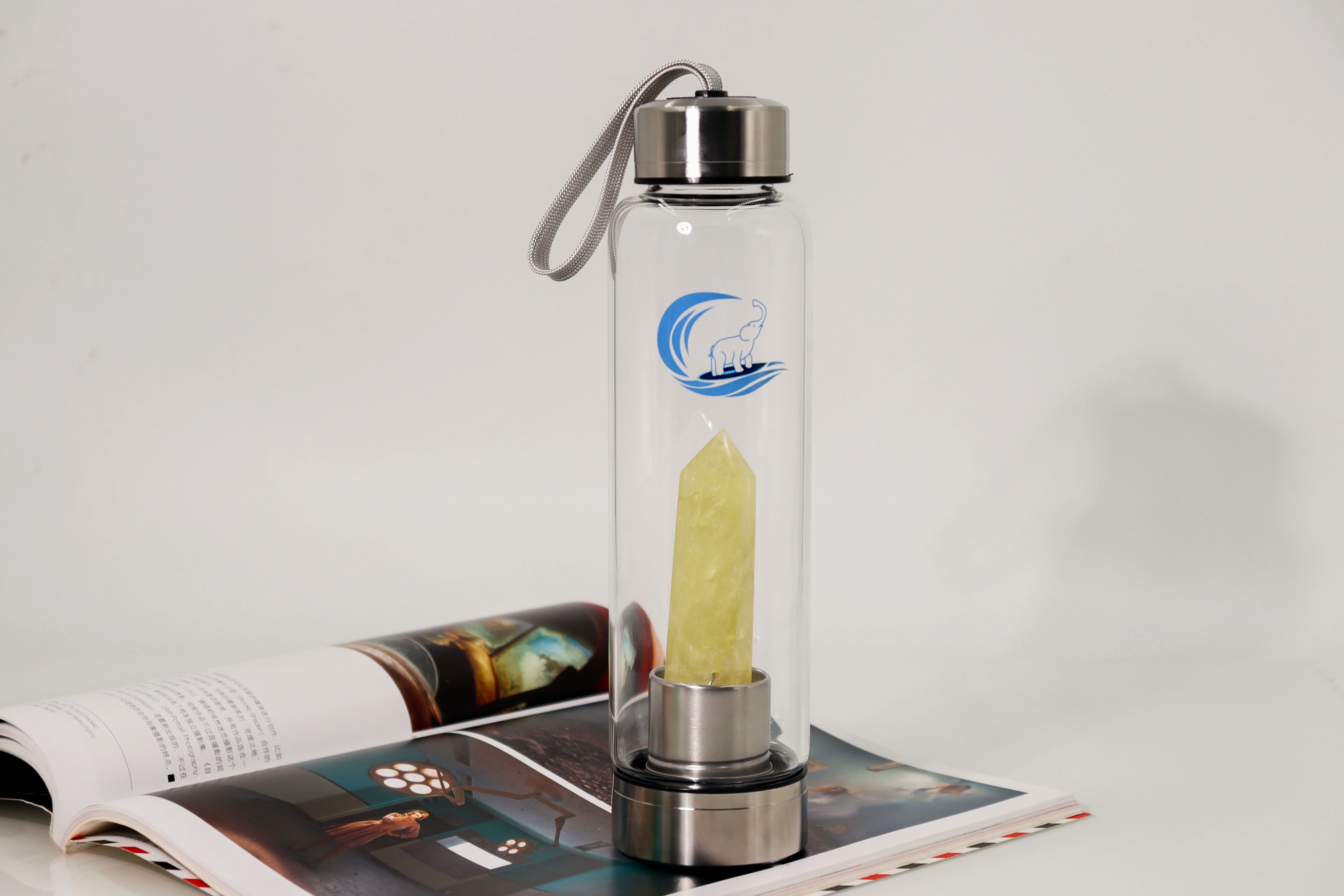 Crystal-Infused Water Bottle – Citrine Quartz