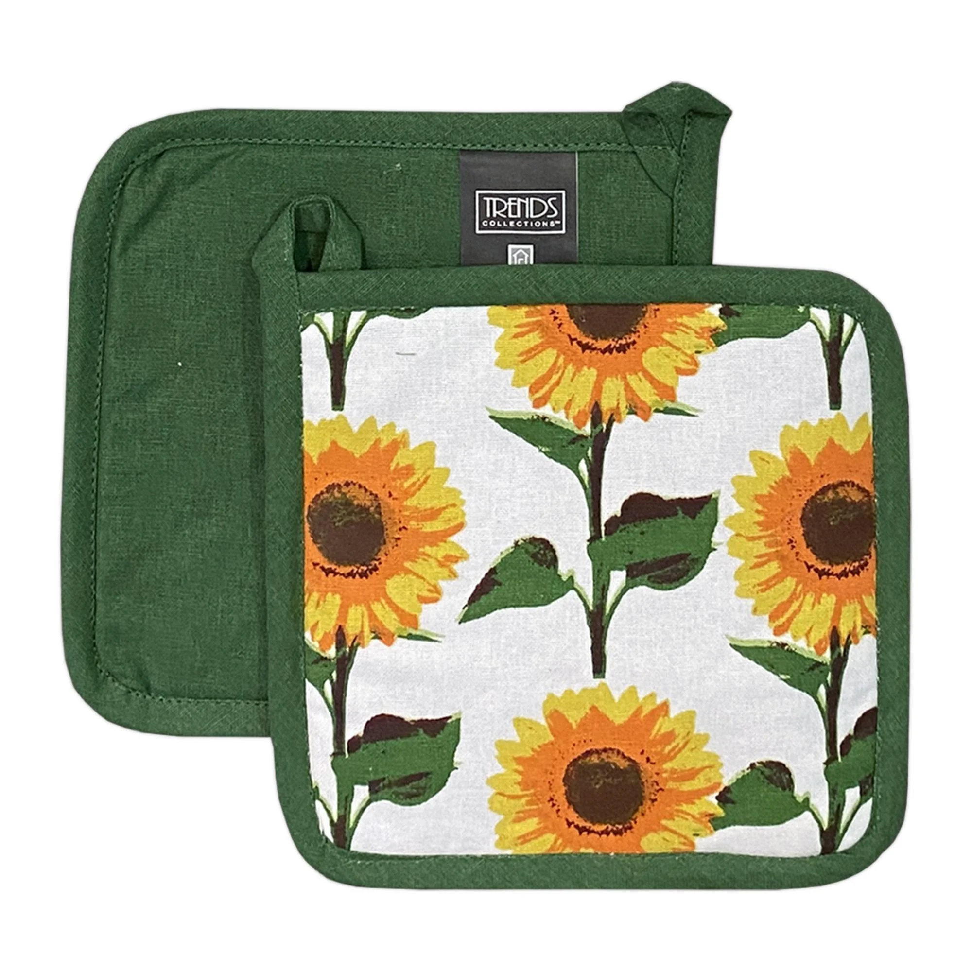 Lintex Linens Sunflower 100 Cotton 6pc Kitchen Towel, Pot Holder, Oven mitt Set