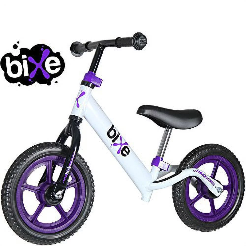 Fox Air Beds (4 LBS) Balance Bike for Kids and Toddlers - ALUMINUM Light Weight No Pedals Push and Stride Walking Bicycle (Purple)