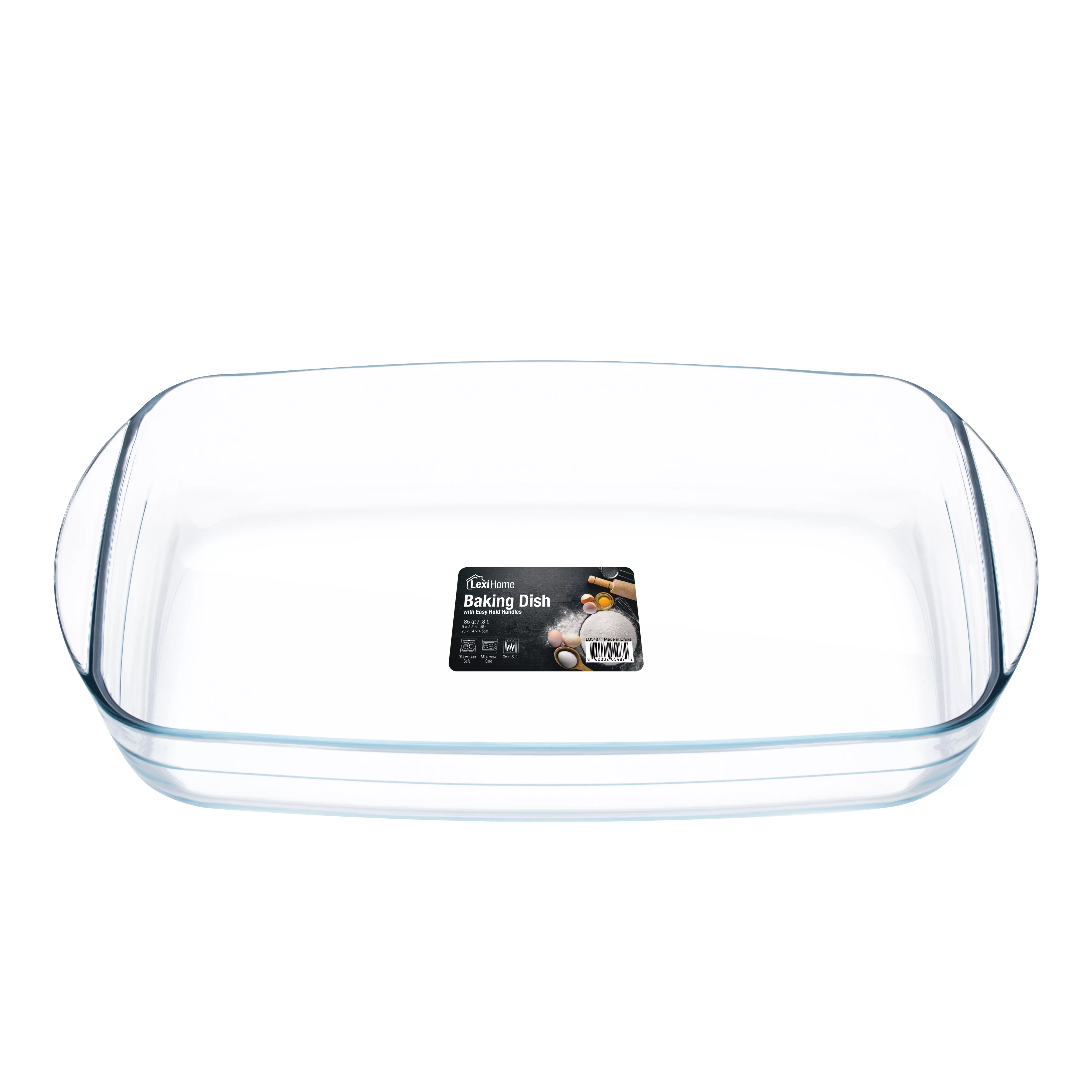 Lexi Home 3.8 Qt. Rectangular Glass Casserole Baking Dish