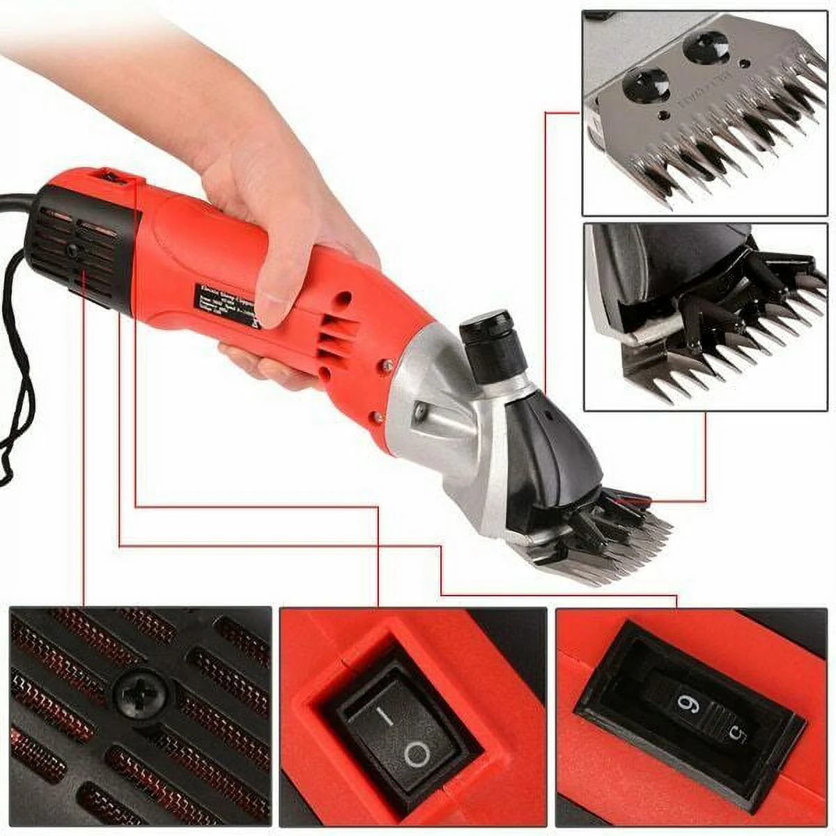 CJC 500W Electric Sheep Shears Clipper Rabbit Dog Animal Fur Hair Trimmer Speeds Adjustable