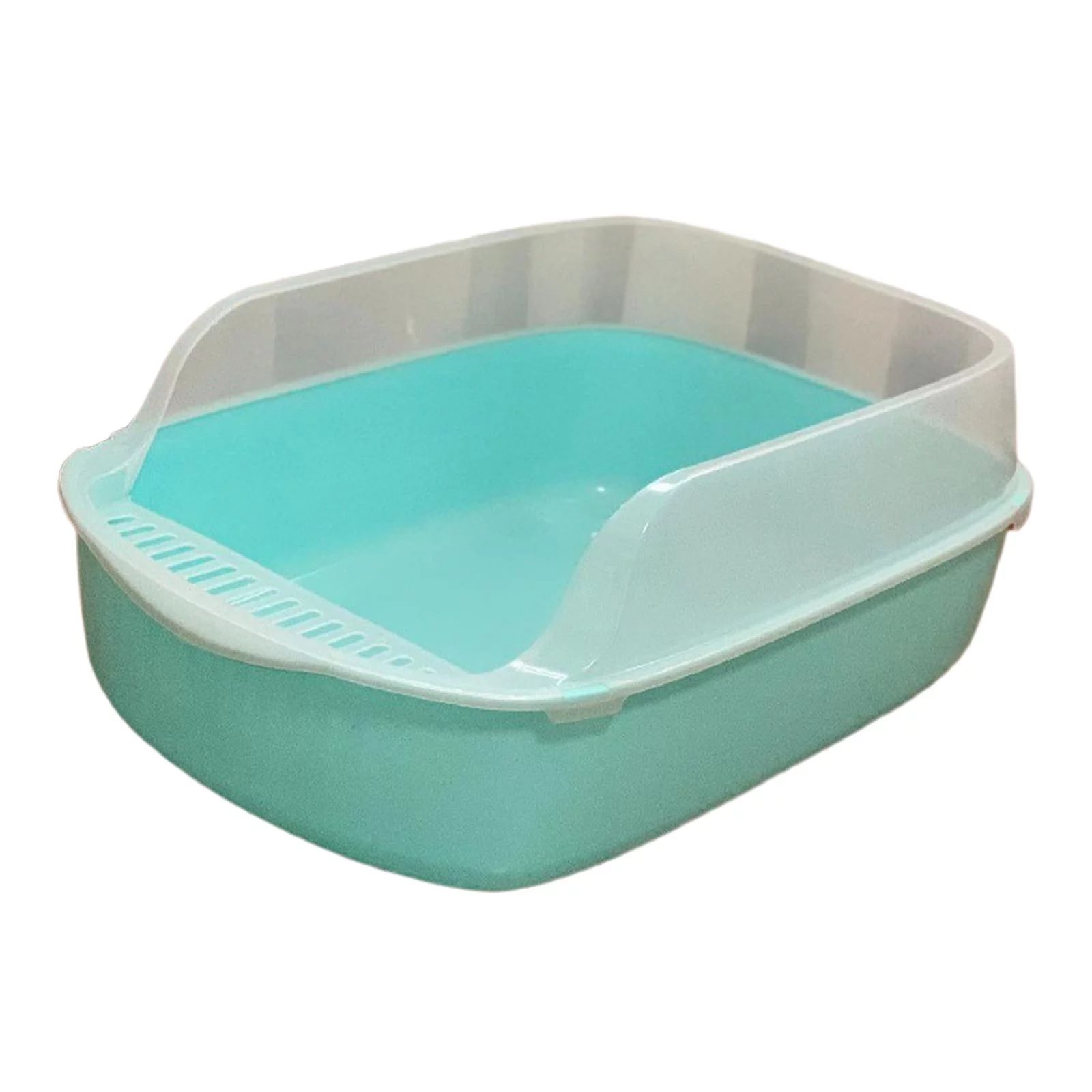Cat Anti Splashing Pet Litter Tray for Indoor Cats Small Animals Green