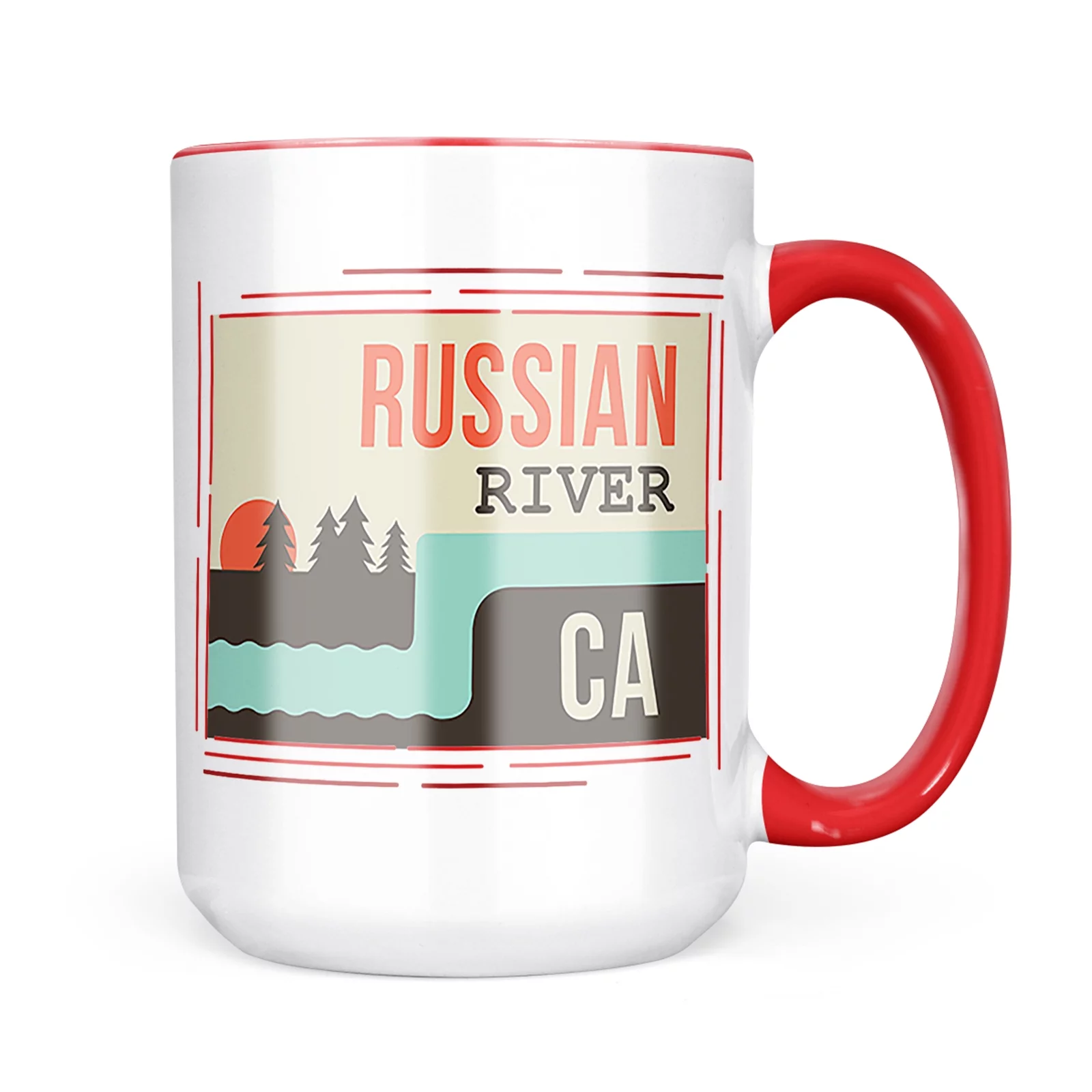 Neonblond USA Rivers Russian River - California Mug gift for Coffee Tea lovers