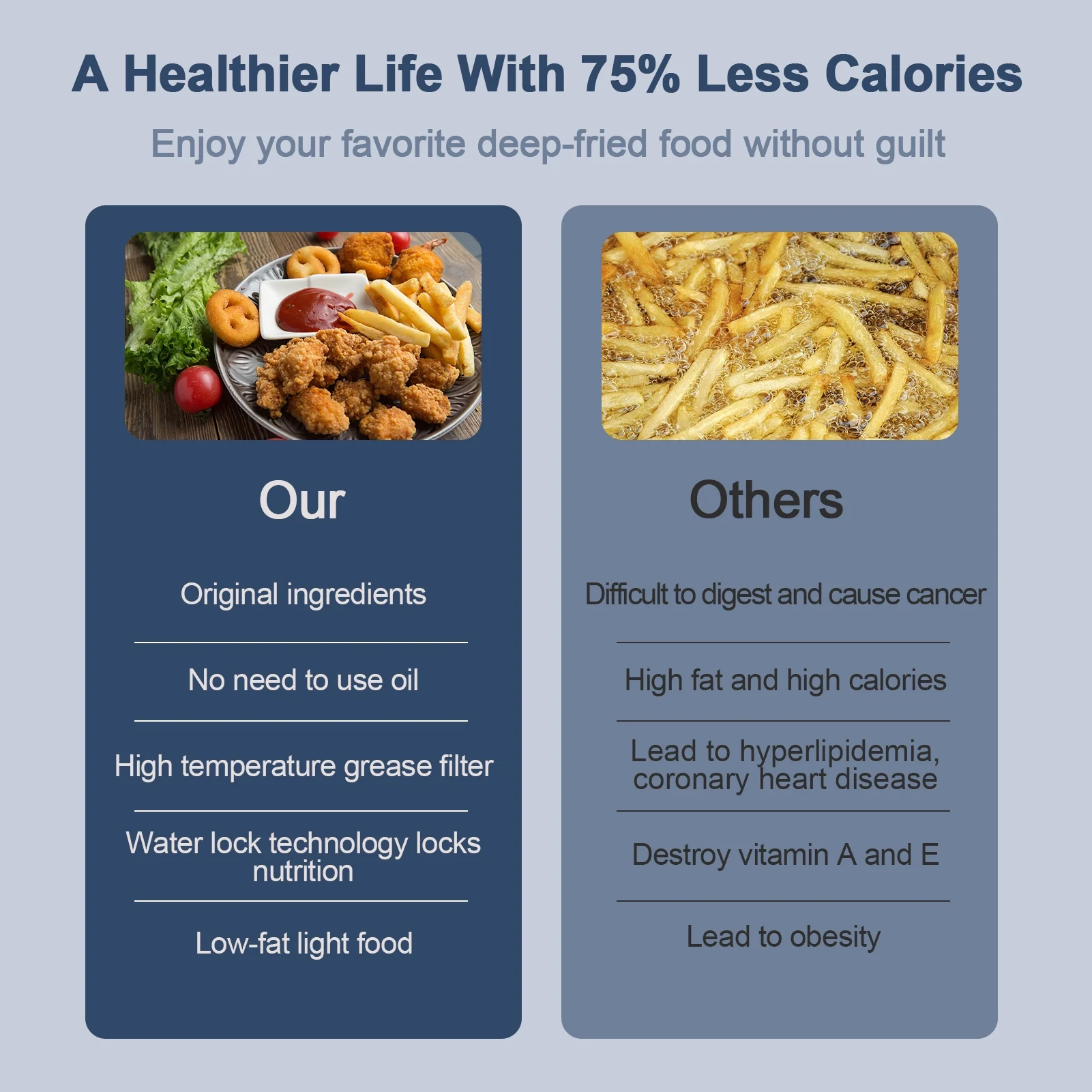 Family Air Fryer , 3.6 Quart 1300-Watt Electric Hot Air Fryers Oven Oil Free Nonstick Cooker w/Nonstick Coated Basket for Frying, Roasting, Grilling, Baking . ETL/UL Certified