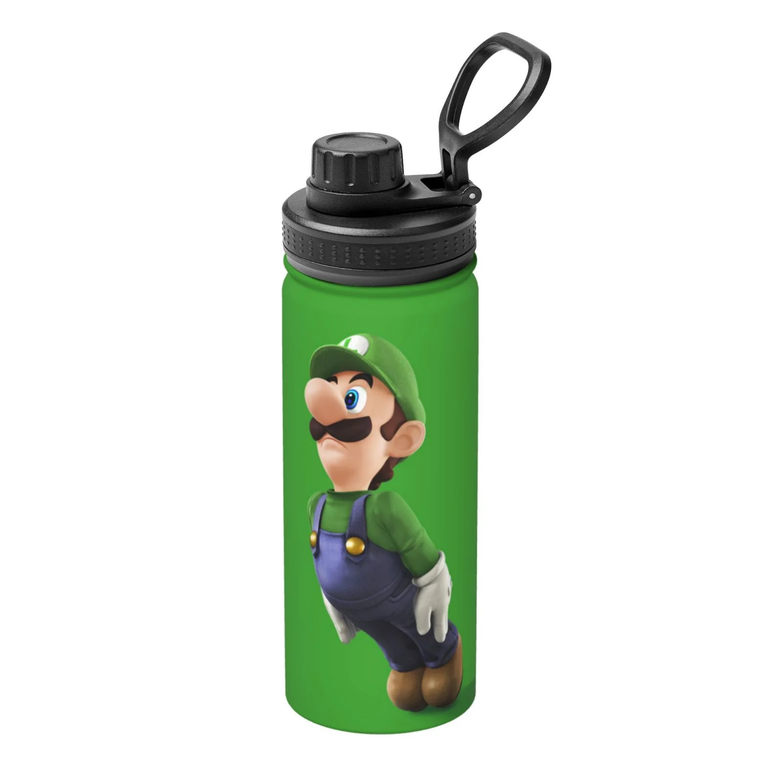 Luigi's Mansion Bros Game Unisex Sports Insulated Water Bottles Kettle Stainless Steel Portable Cup 18OZ For School Travel Gym Running