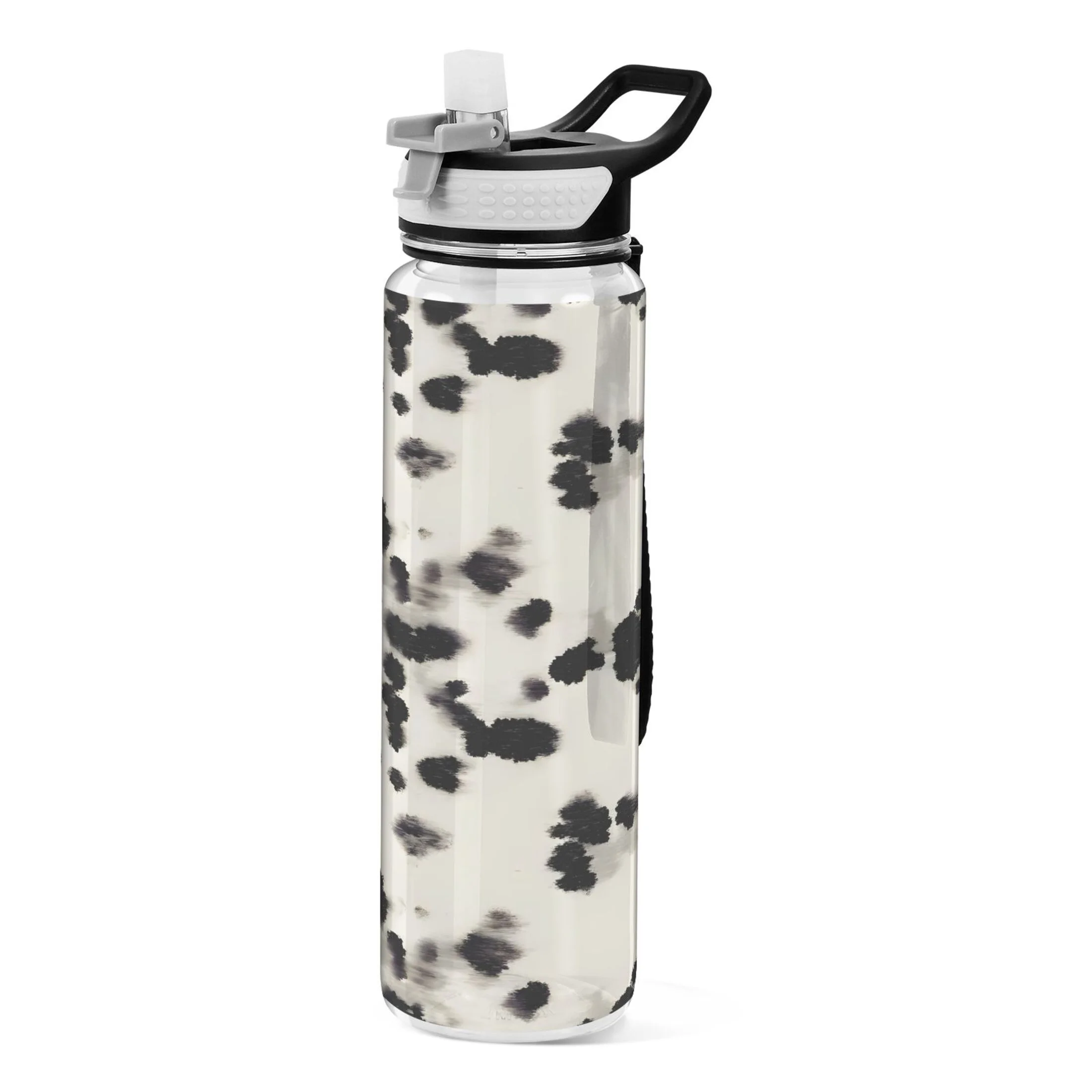 Art Leopard 32oz Sports Water Bottles Leakproof Tritan Bottle with Straw BPA Free Clear Bottle for Fitness Gym Outdoor Cycling