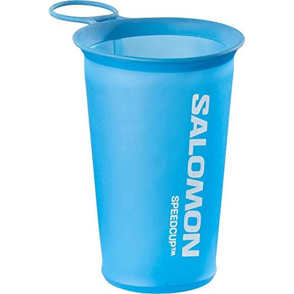 SALOMON Hydration Bottle Foldable Portable Water Bottle Model 2022 SOFT CUP SPEED 150ml/5oz (Soft Cup Speed 150ml/5oz Capacity) LC1917600 Free CLEAR BLUE
