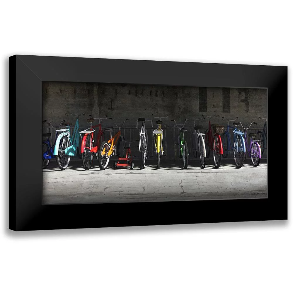 Decker, Cynthia 14x9 Black Modern Framed Museum Art Print Titled - Bike Rack