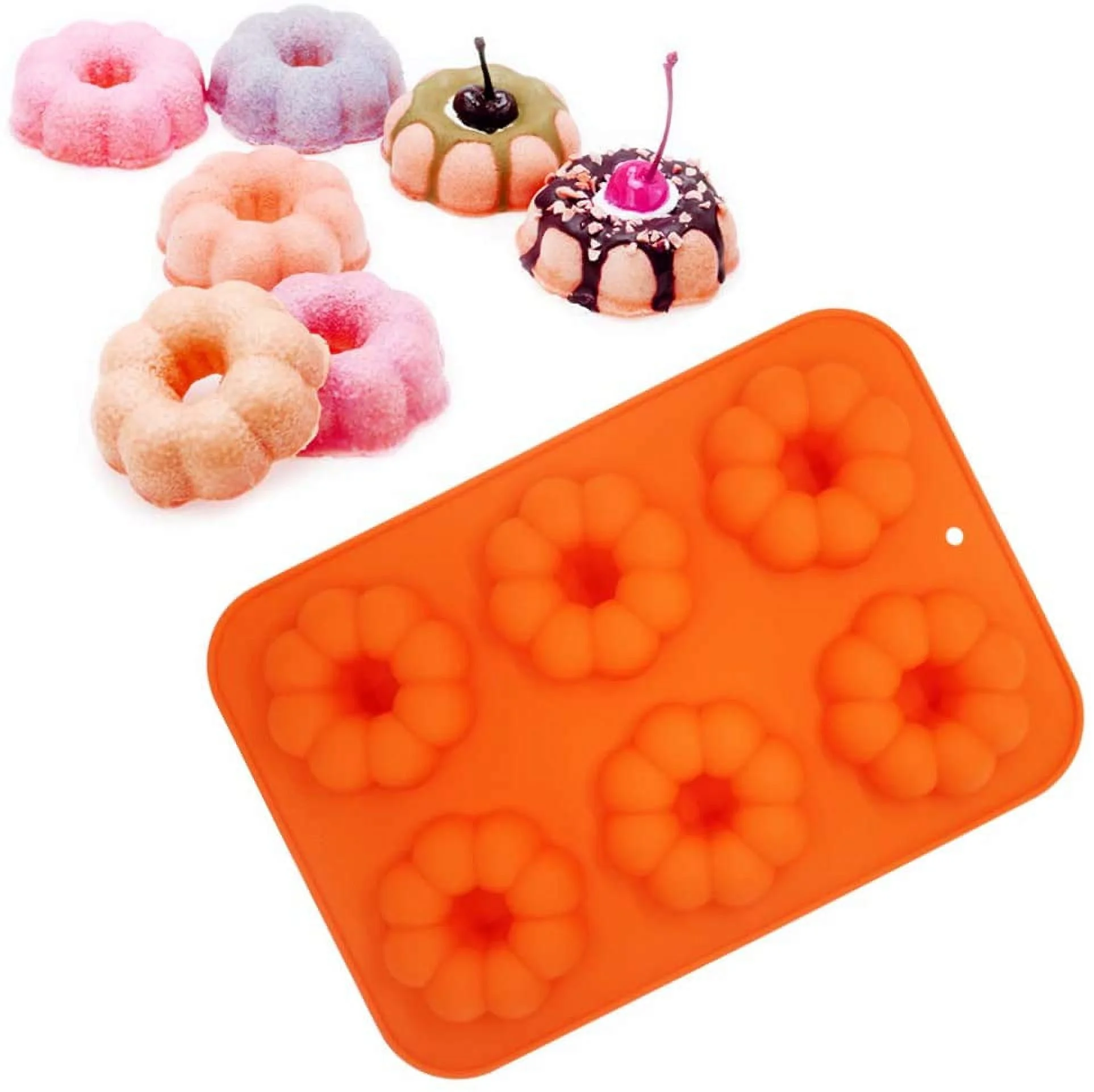 3 Pack Silicone Donut Pan for Baking Donut Maker, Silicone Pancake Mold Non-stick Doughnut Pan Muffin Cupcake Bagel Making Tray